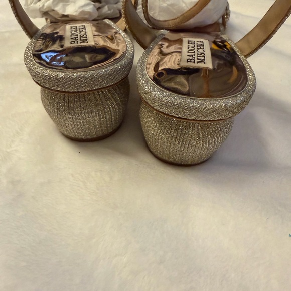 Badgley Mischka Gold Sandals - Picture 7 of 7